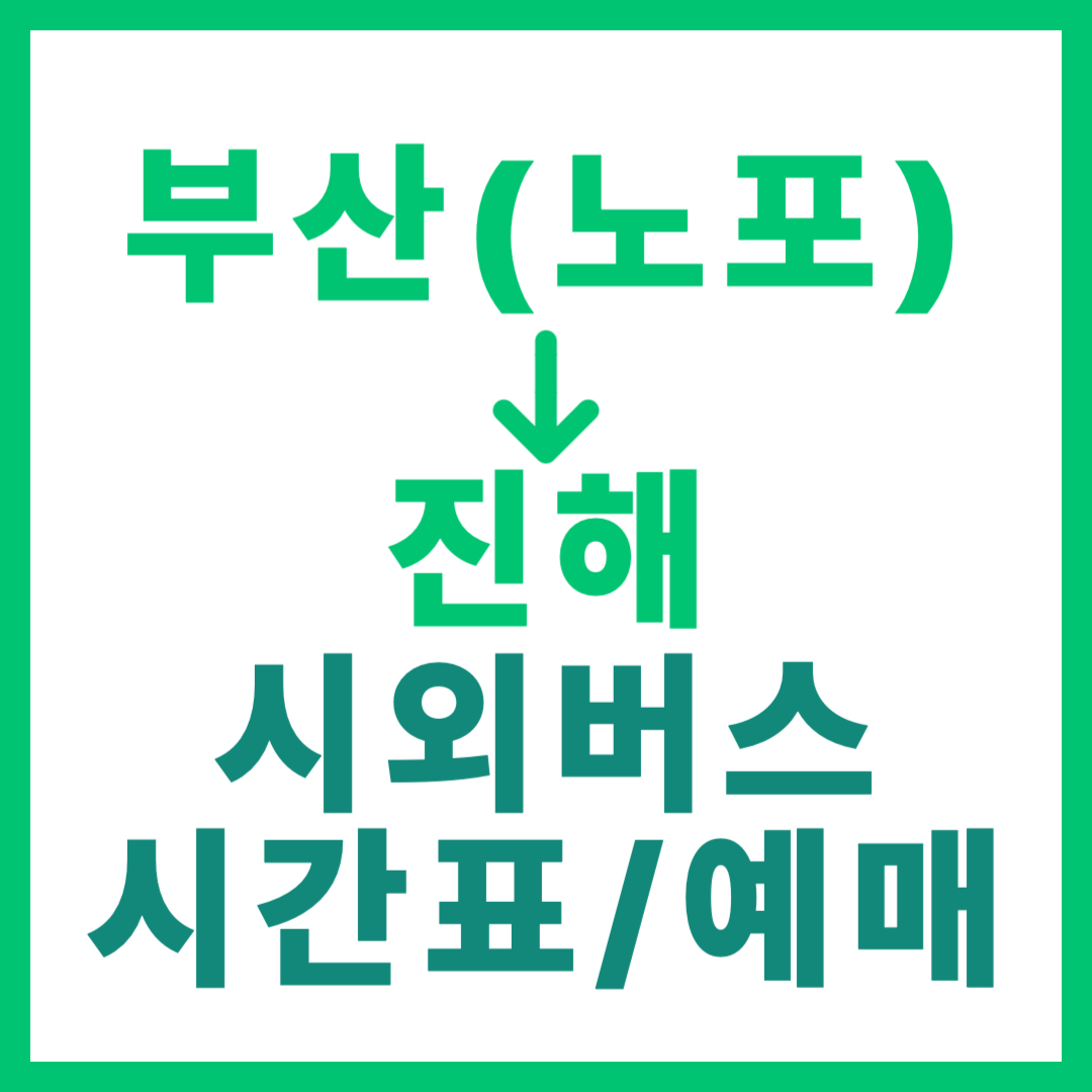 동부산(노포동)에서 진해 가는 시외버스 시간표, 요금, 예매 및 운행 정보 최신 썸네일