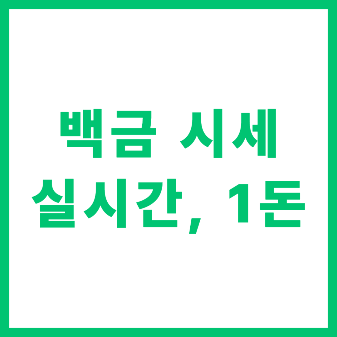 국제 백금 시세 실시간 1돈 팔때 14k 18k